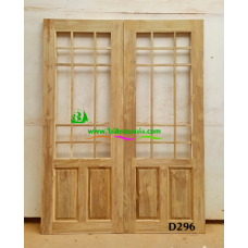 ประตูไม้สักบานเดี่ยว รหัส D296